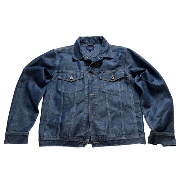 Vintage Tommy Hilfiger Tommy Jeans Shiny Denim Utility Jacket - Picture 1 of 5
